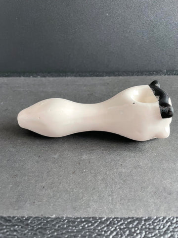 Ceramic Mouse Skull Hand Pipe