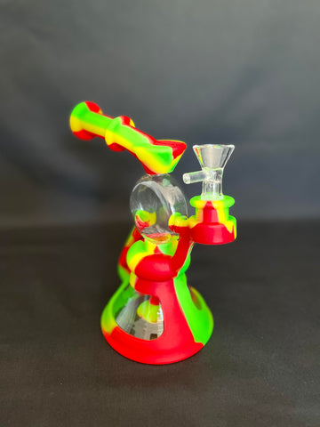 Chemistry Silicone Recycler Water Pipe- 7"/ 14mm F
